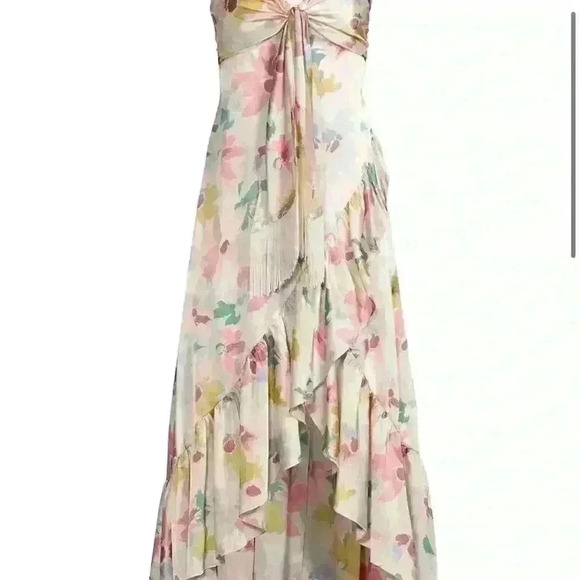 NEW! Likely Calista Tie-Front Satin Midi-Dress - Picture 4 of 13